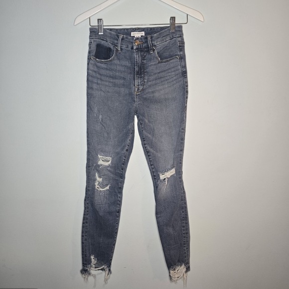 Good American Skinny Jeans Distressed Stretch Jeggings Womens 6 High Waisted - Picture 1 of 8